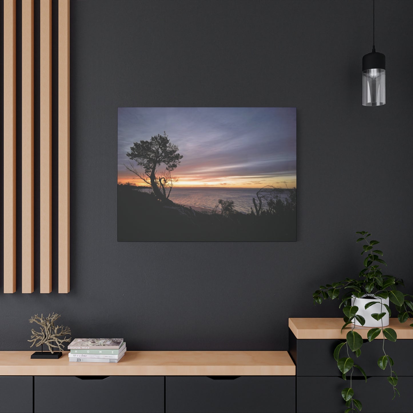 A Tranquil Evening: The Sunset Over Cowes - Thick Matte Canvas Print