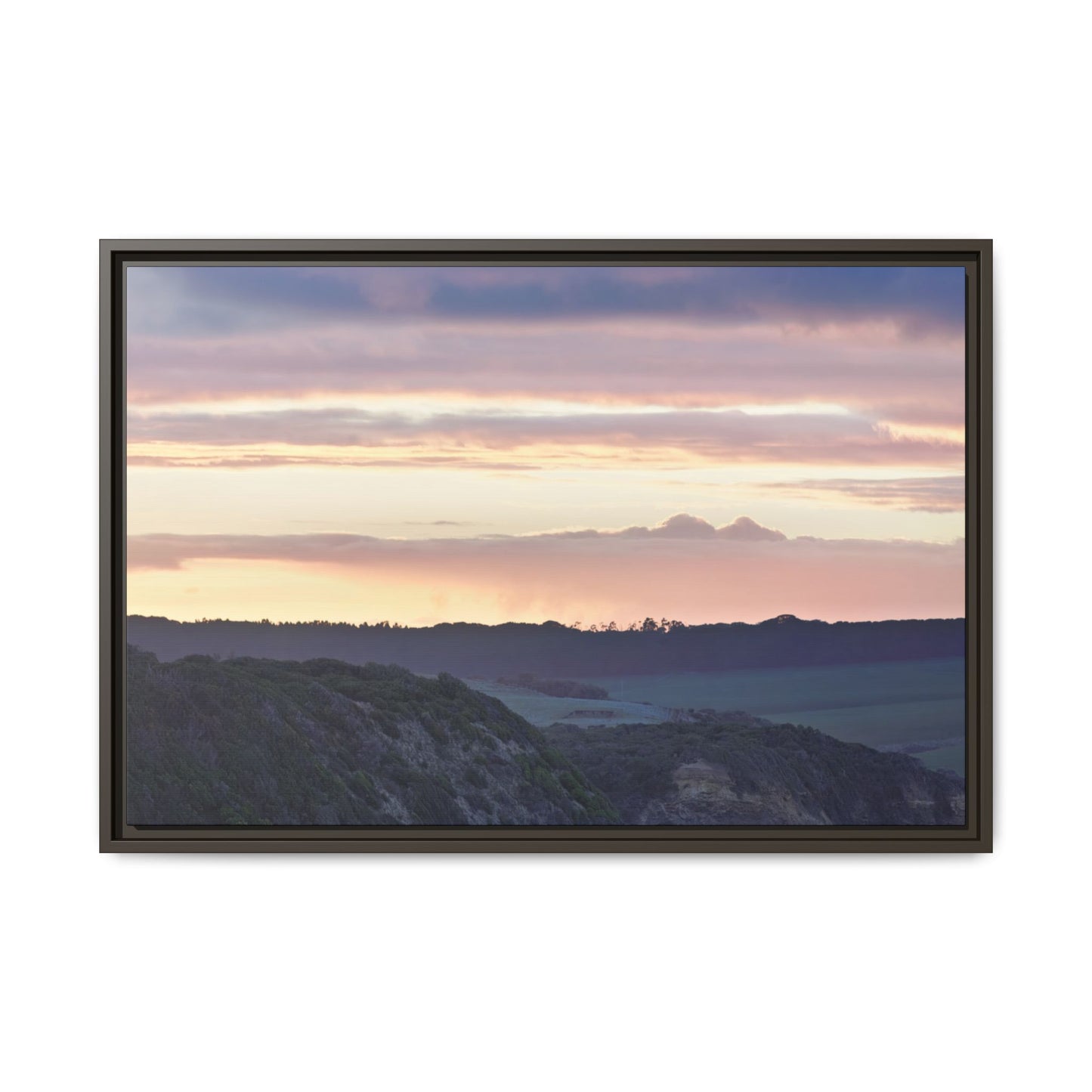 Winter Sunrise on the Mornington Peninsula 6239 - Thick Matte Canvas Print, Framed