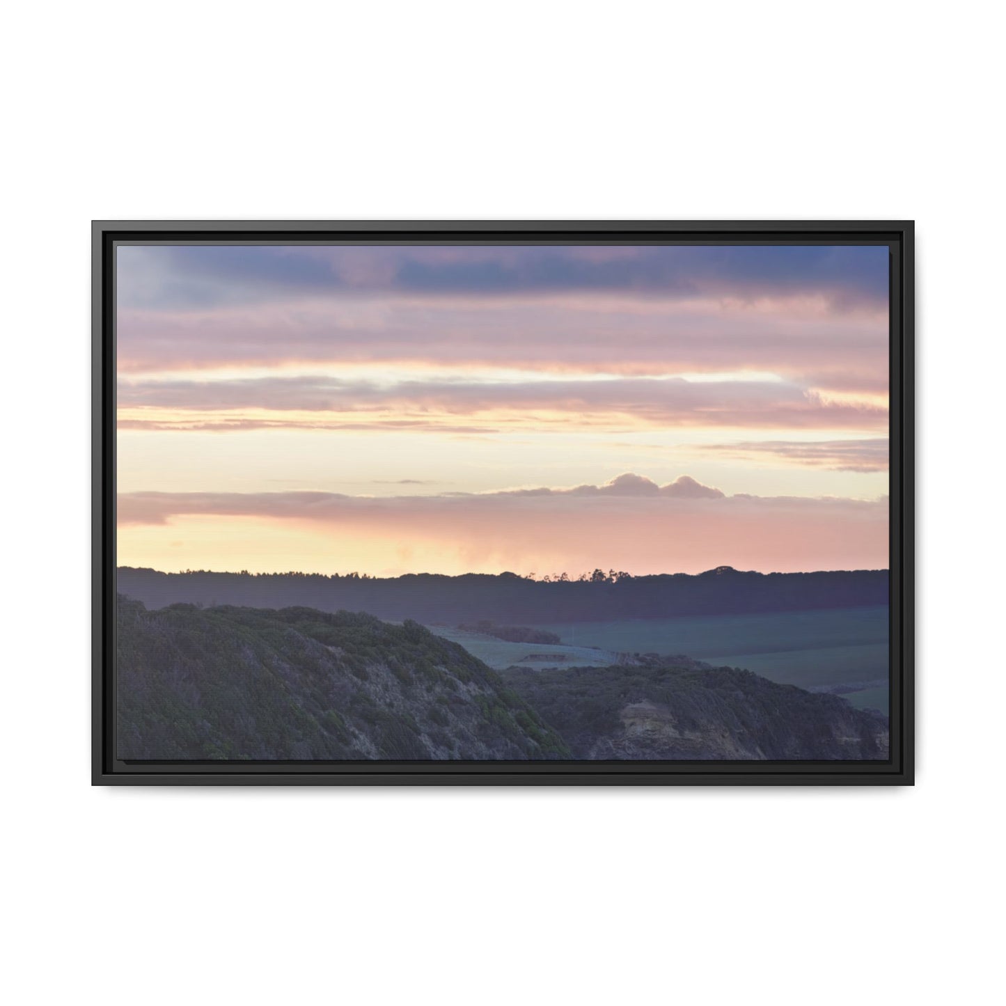 Winter Sunrise on the Mornington Peninsula 6239 - Thick Matte Canvas Print, Framed