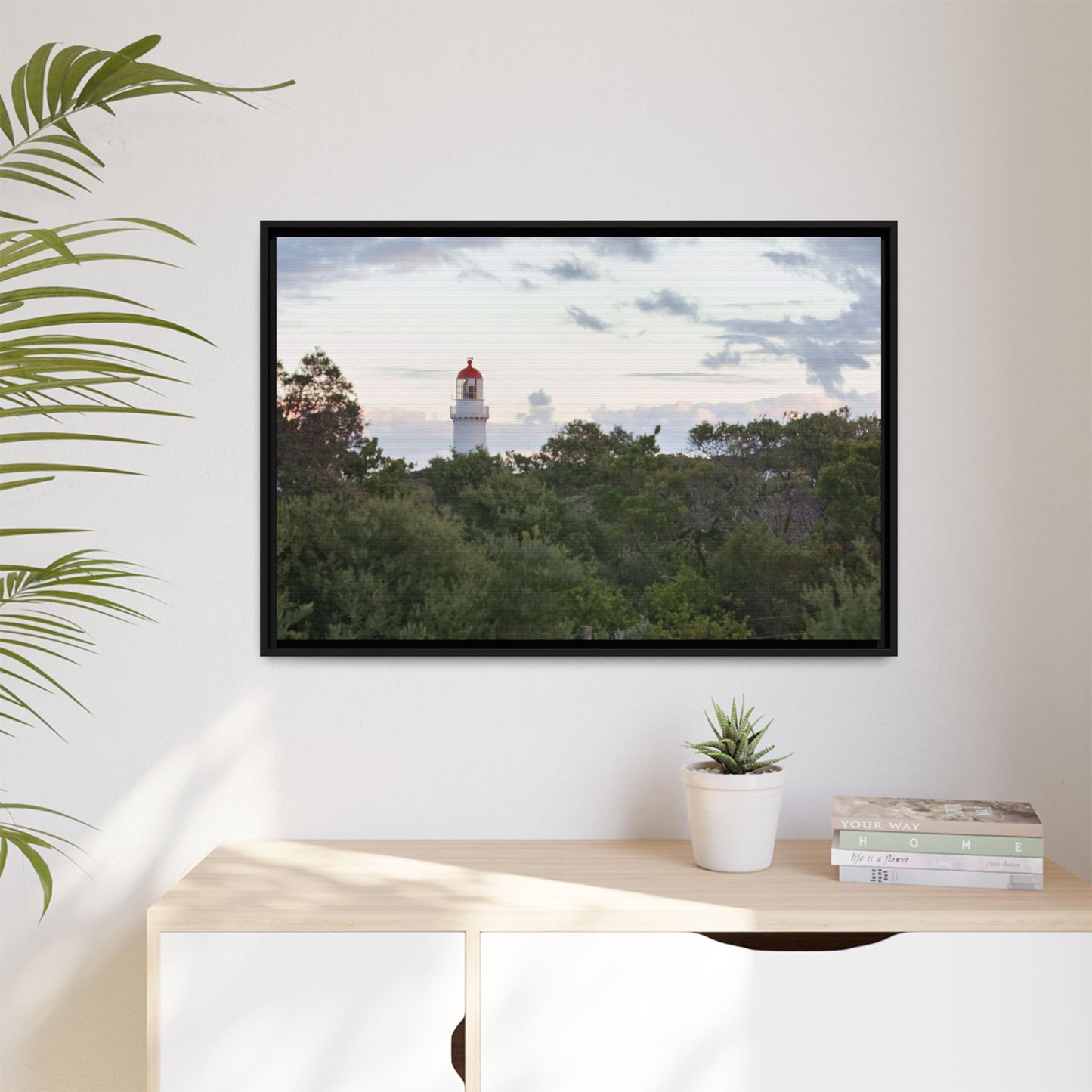 Cape Schank Lighthouse on a Winter Morning 6279 - Thick Matte Canvas Print, Framed