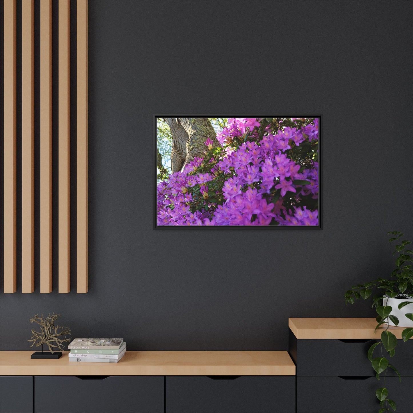 Azaleas in Bloom 3011 - Thick Matte Canvas Print, Framed