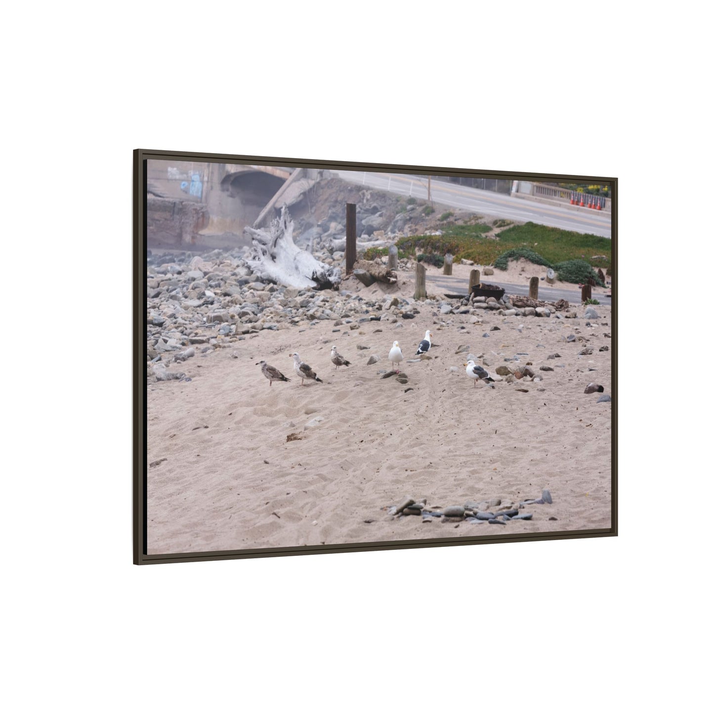 California Shoreline Escape 4275 - Thick Matte Canvas Print, Framed