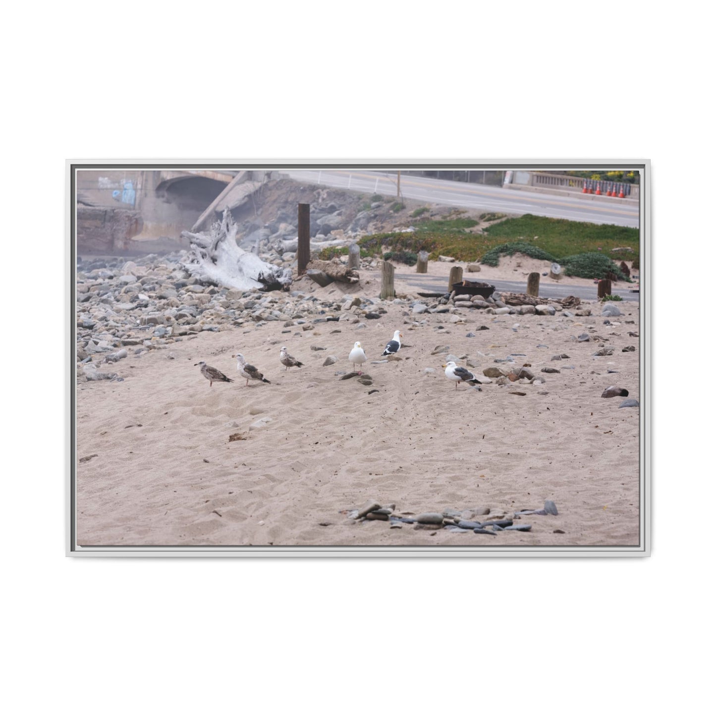 California Shoreline Escape 4275 - Thick Matte Canvas Print, Framed