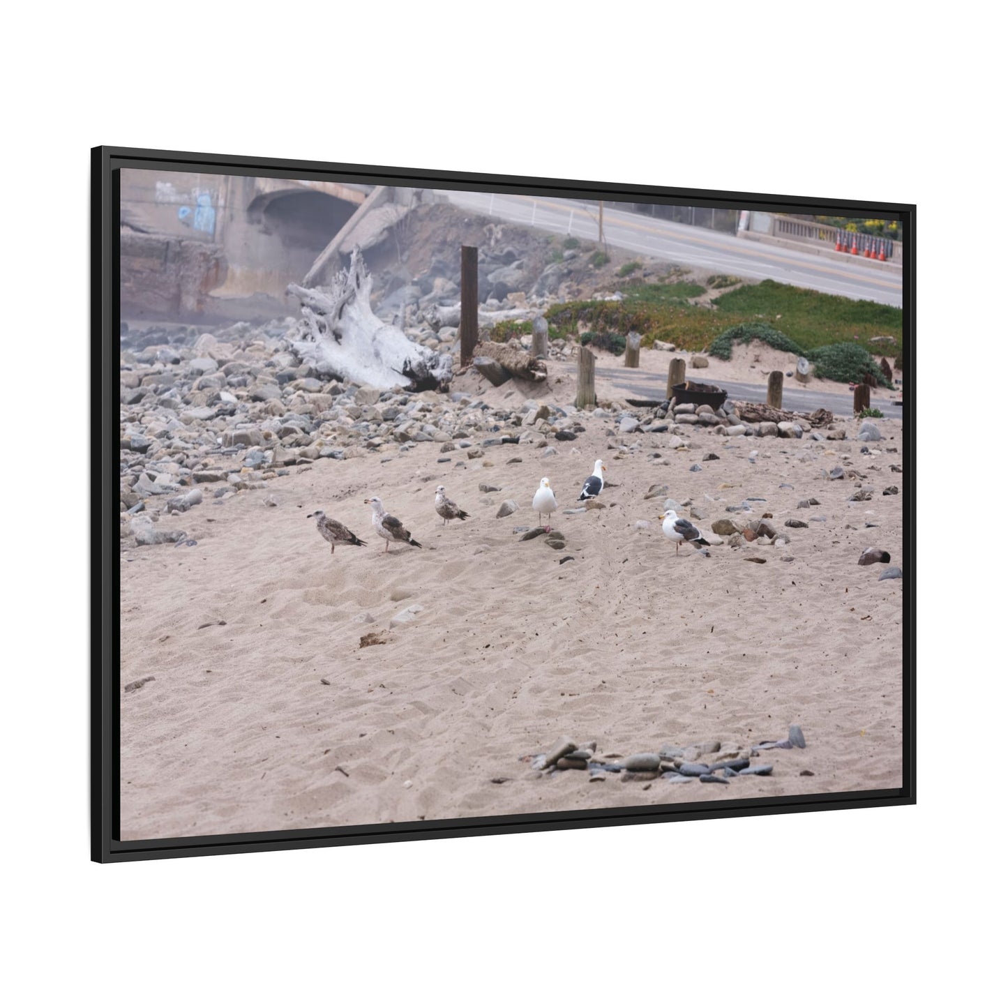 California Shoreline Escape 4275 - Thick Matte Canvas Print, Framed