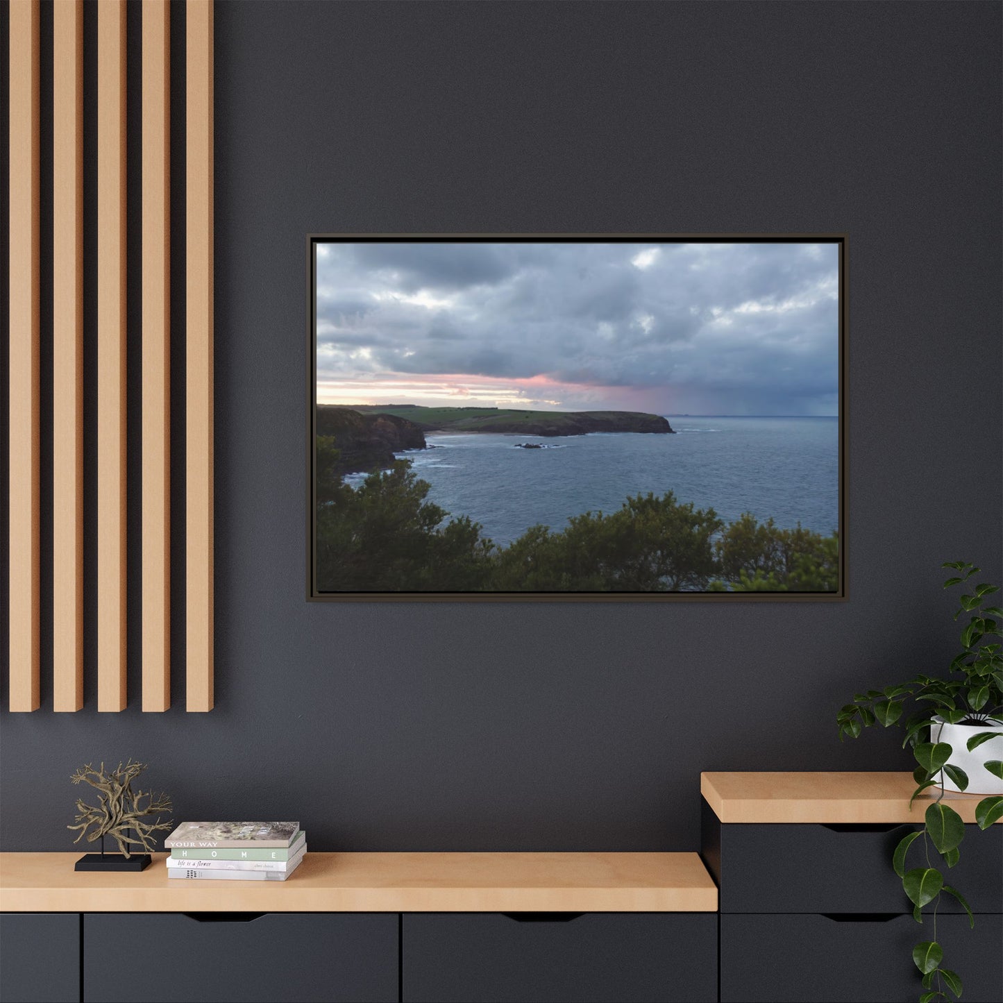 Bushrangers Bay Sunrise 6233: Winter Serenity and Coastal Beauty - Thick Matte Canvas Print, Framed