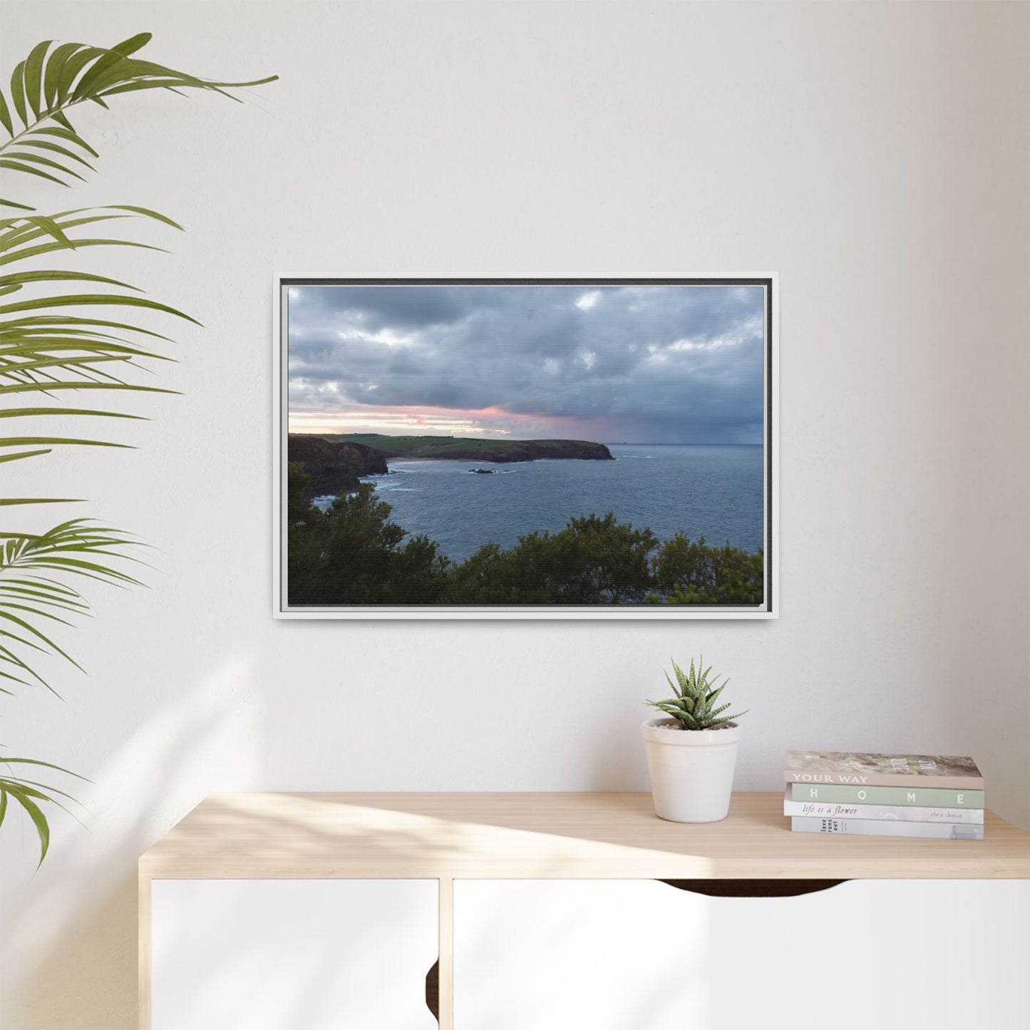 Bushrangers Bay Sunrise 6233: Winter Serenity and Coastal Beauty - Thick Matte Canvas Print, Framed