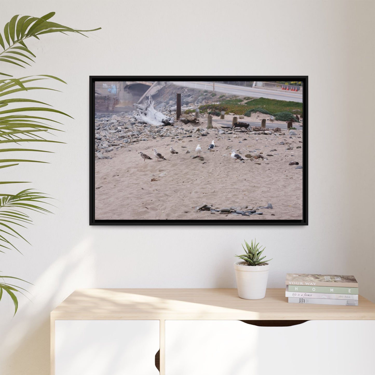 California Shoreline Escape 4275 - Thick Matte Canvas Print, Framed
