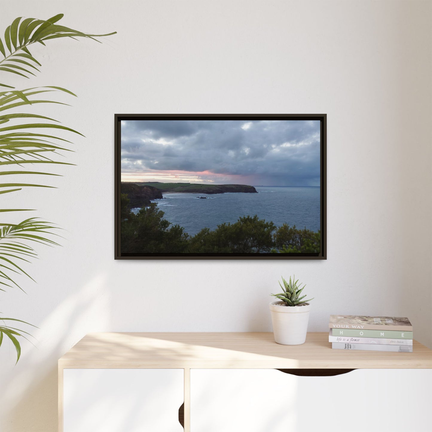 Bushrangers Bay Sunrise 6233: Winter Serenity and Coastal Beauty - Thick Matte Canvas Print, Framed