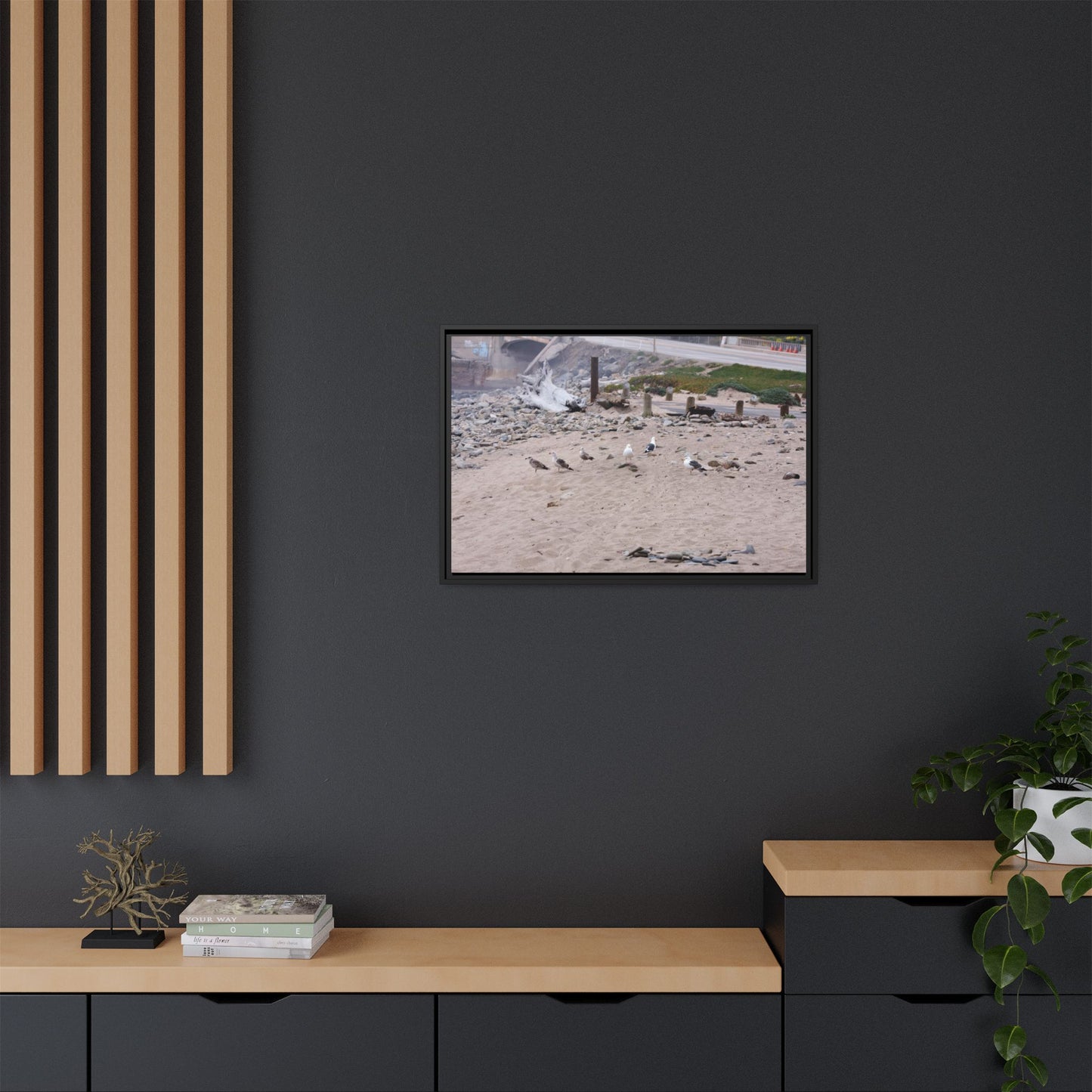 California Shoreline Escape 4275 - Thick Matte Canvas Print, Framed