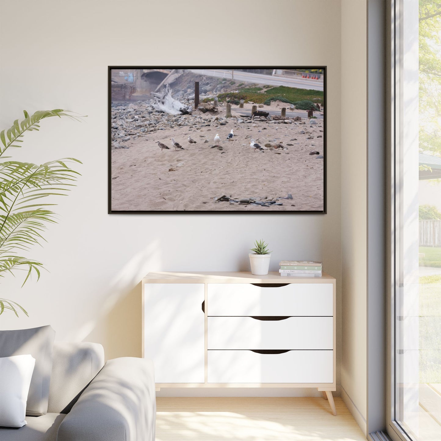 California Shoreline Escape 4275 - Thick Matte Canvas Print, Framed
