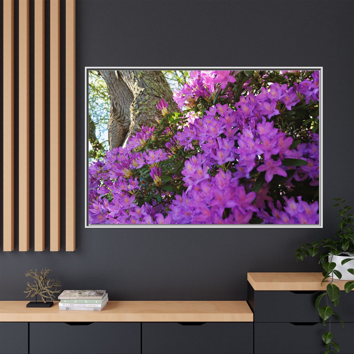 Azaleas in Bloom 3011 - Thick Matte Canvas Print, Framed