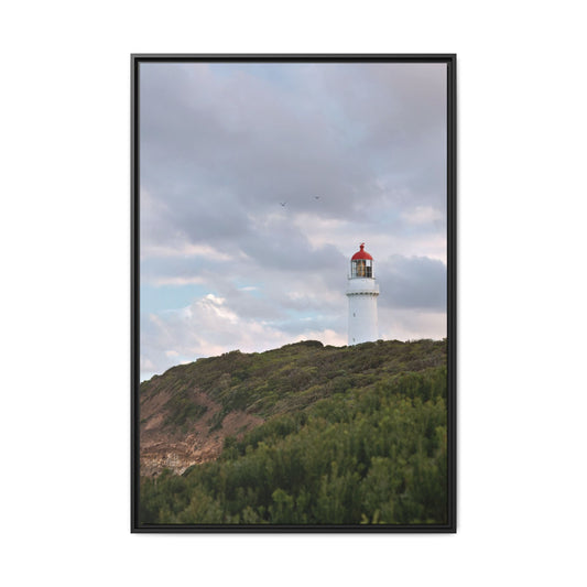 Cape Schank Lighthouse in Winter Light 6286 - Framed Canvas Print