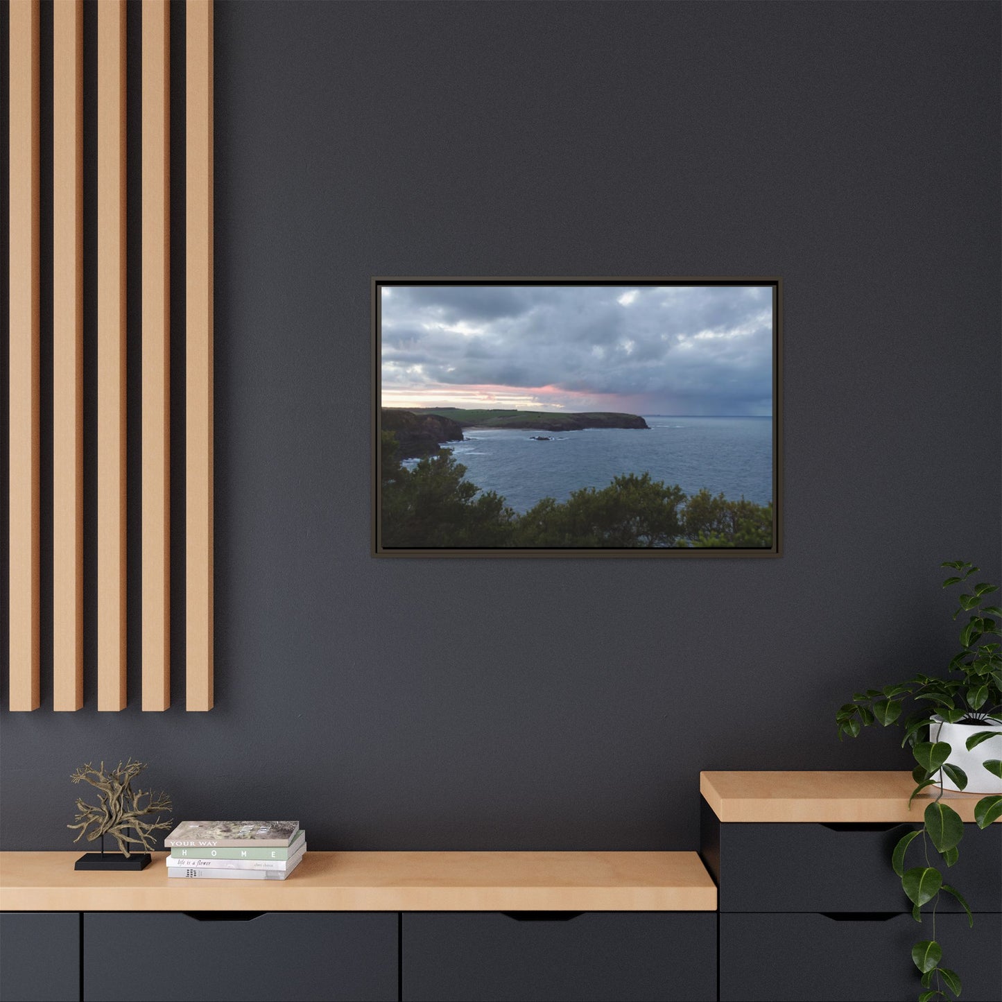 Bushrangers Bay Sunrise 6233: Winter Serenity and Coastal Beauty - Thick Matte Canvas Print, Framed