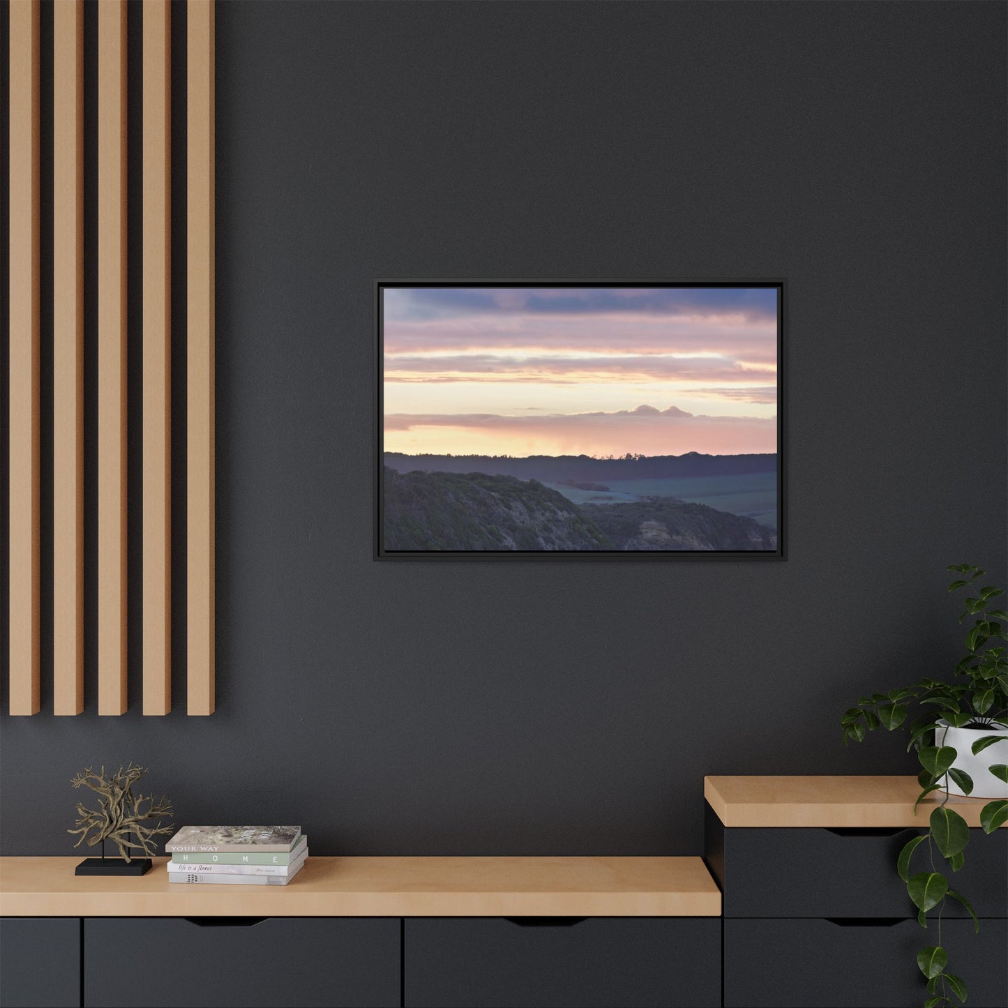 Winter Sunrise on the Mornington Peninsula 6239 - Thick Matte Canvas Print, Framed