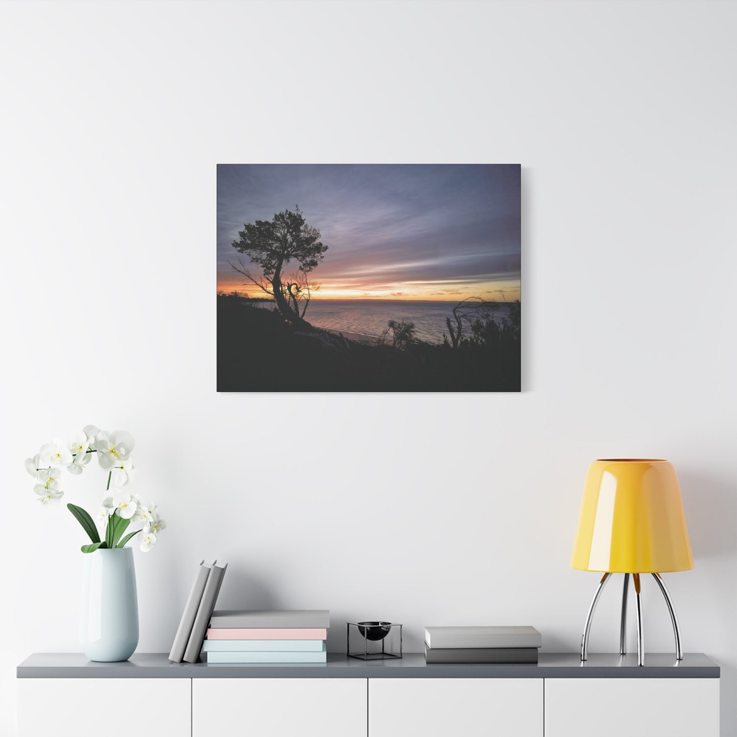 A Tranquil Evening: The Sunset Over Cowes - Thick Matte Canvas Print