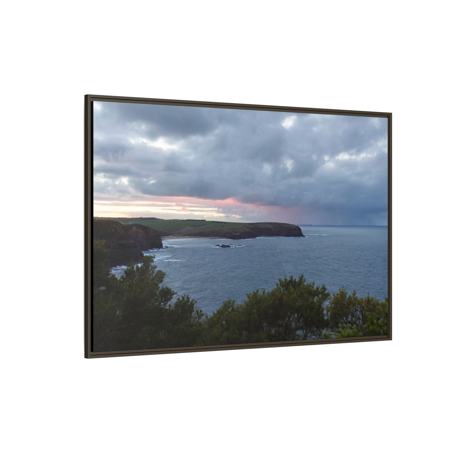 Bushrangers Bay Sunrise 6233: Winter Serenity and Coastal Beauty - Thick Matte Canvas Print, Framed