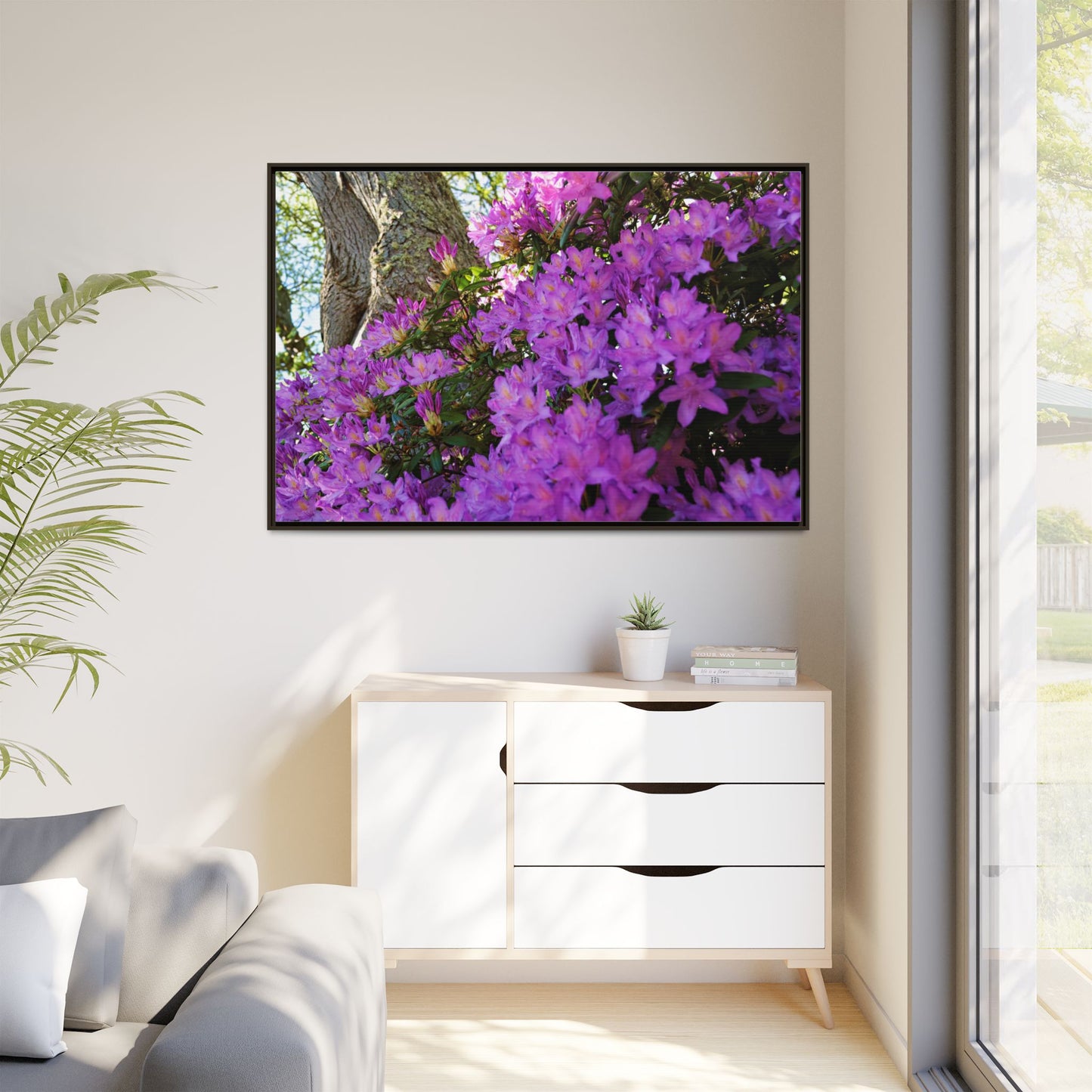 Azaleas in Bloom 3011 - Thick Matte Canvas Print, Framed