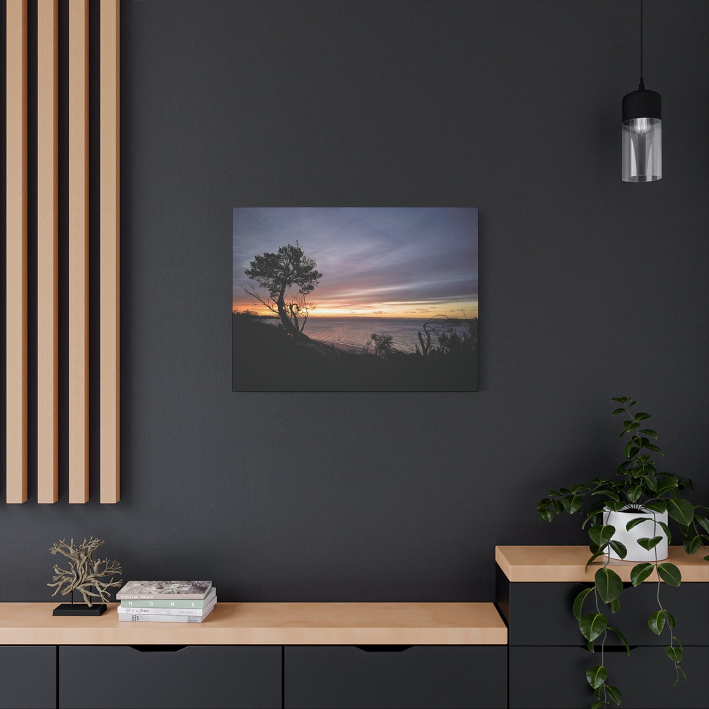 A Tranquil Evening: The Sunset Over Cowes - Thick Matte Canvas Print