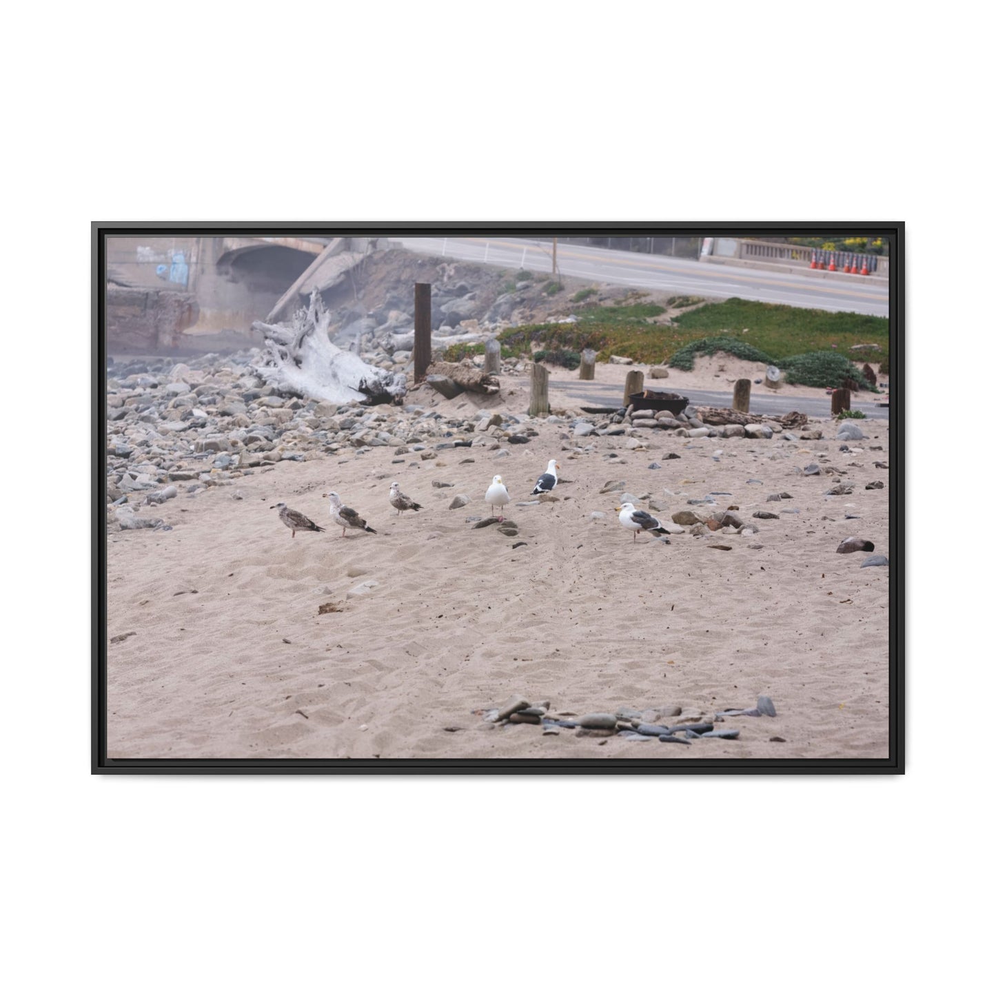 California Shoreline Escape 4275 - Thick Matte Canvas Print, Framed