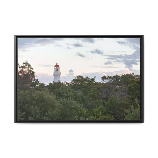 Cape Schank Lighthouse on a Winter Morning 6279 - Framed Canvas Print