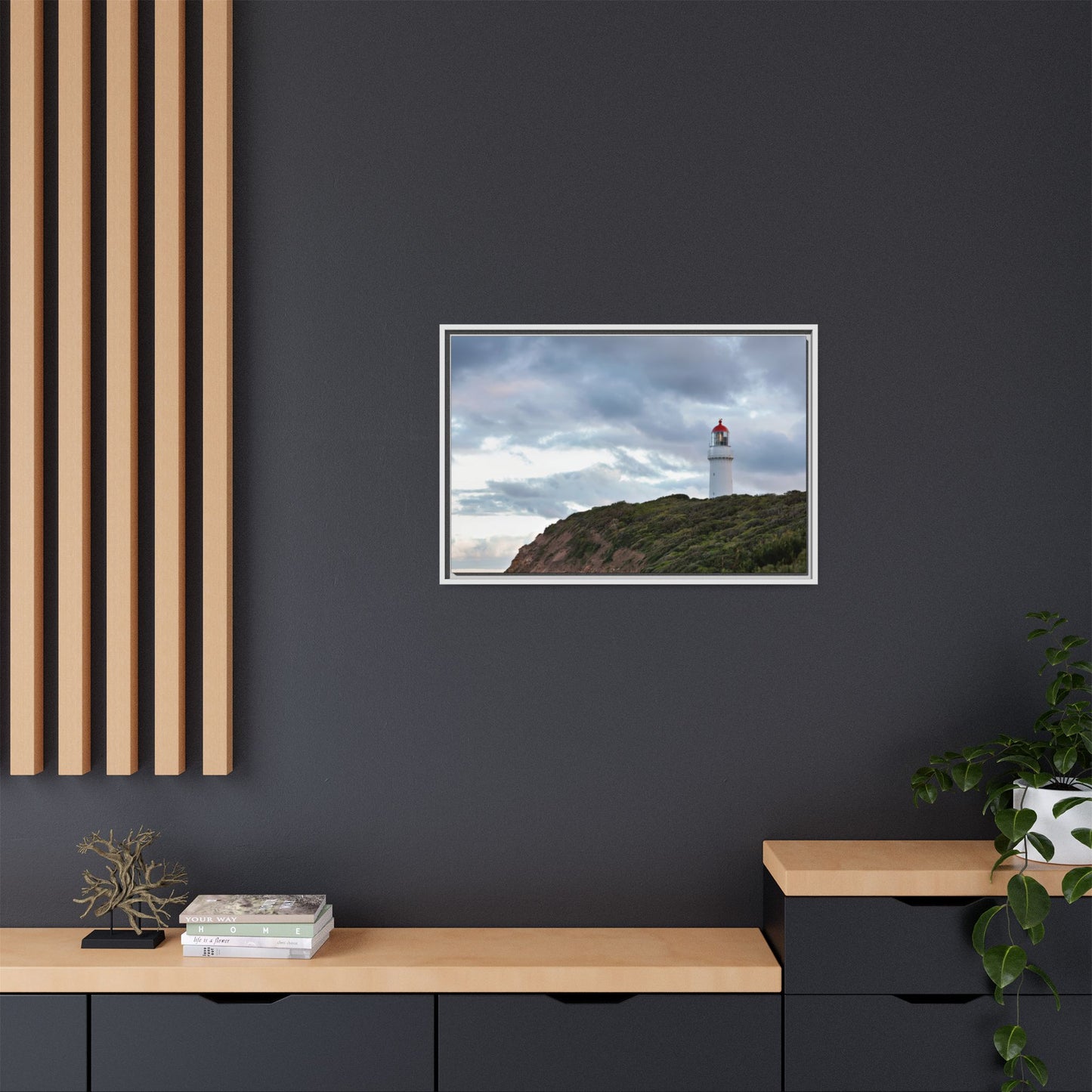 Cape Schank Lighthouse on a Winter Morning 6287 - Thick Matte Canvas Print, Framed