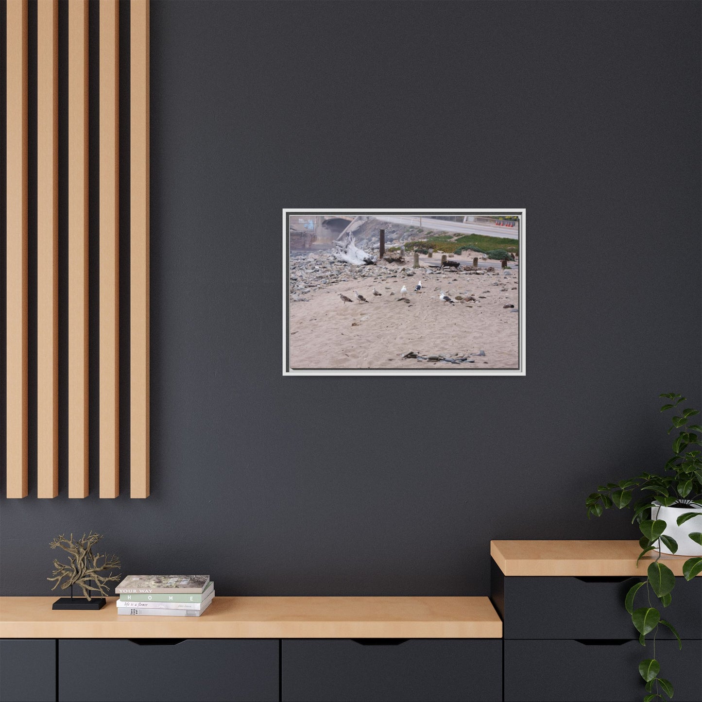 California Shoreline Escape 4275 - Thick Matte Canvas Print, Framed
