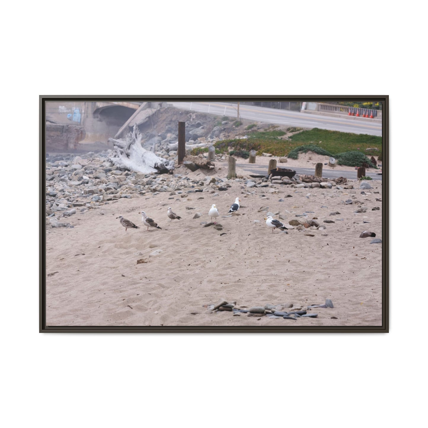 California Shoreline Escape 4275 - Thick Matte Canvas Print, Framed