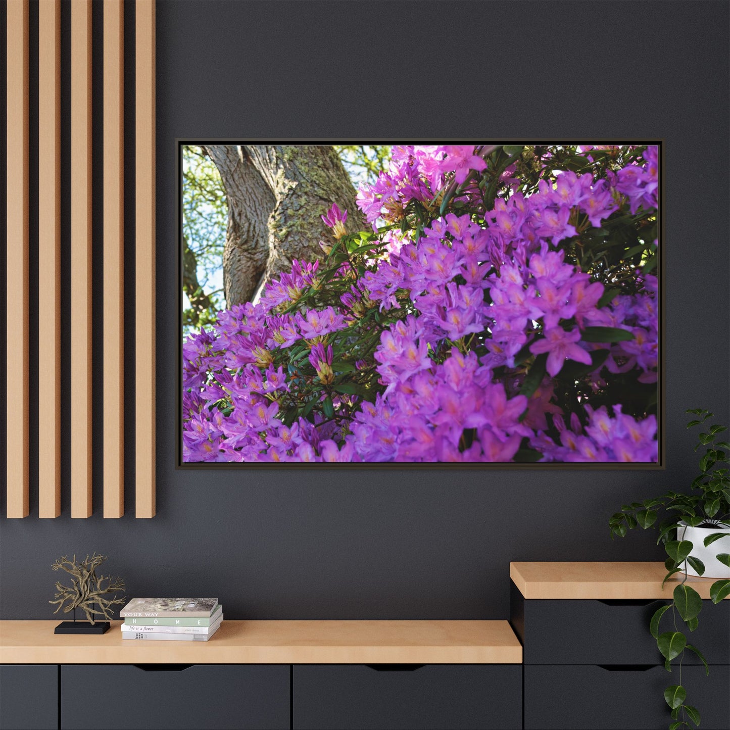 Azaleas in Bloom 3011 - Thick Matte Canvas Print, Framed
