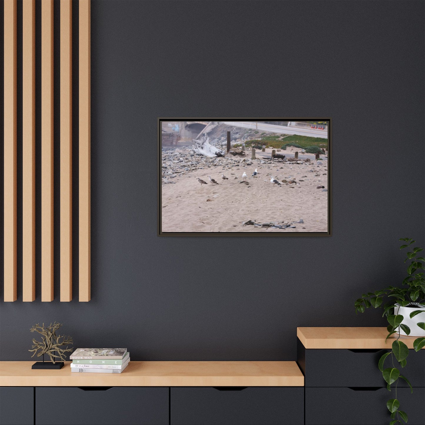 California Shoreline Escape 4275 - Thick Matte Canvas Print, Framed