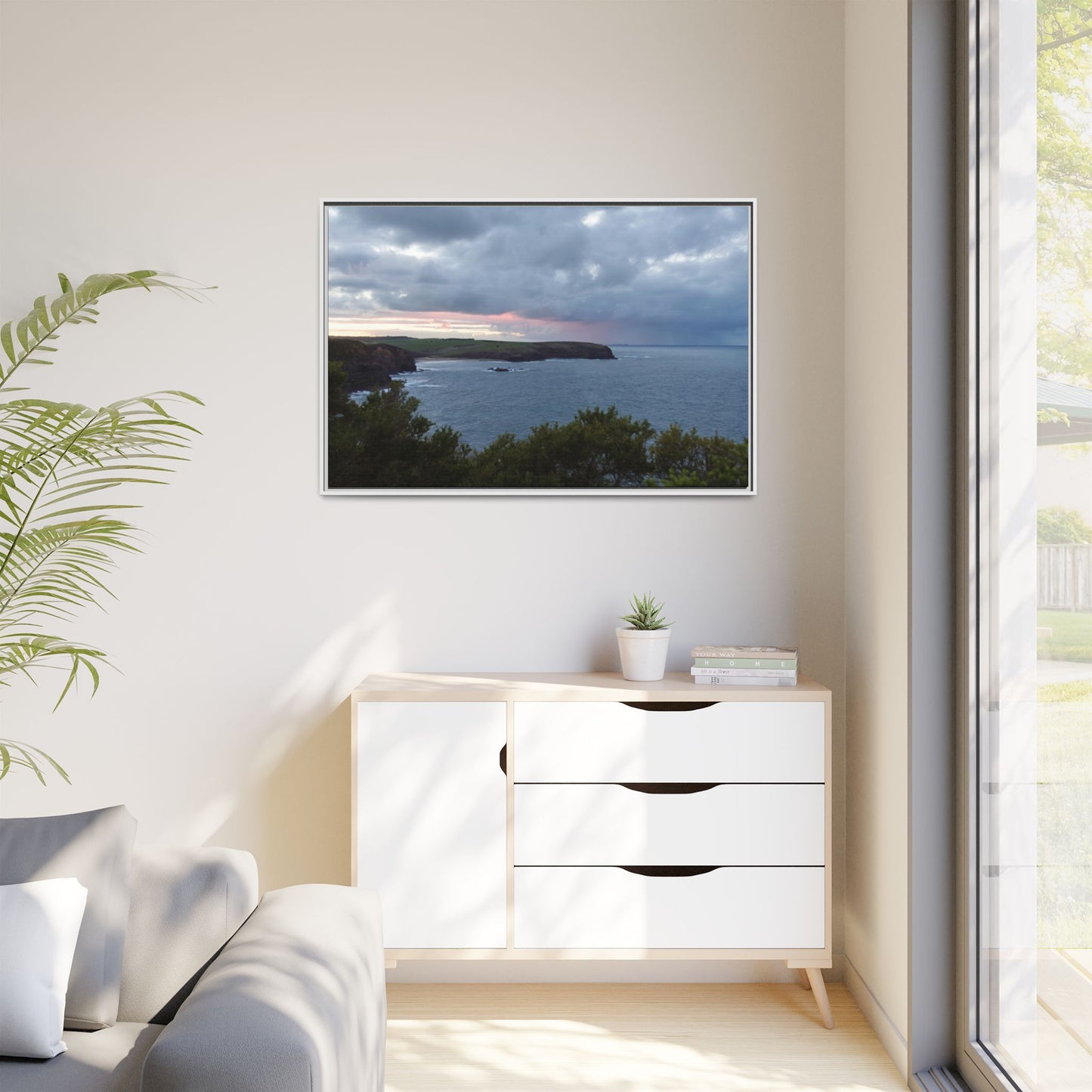 Bushrangers Bay Sunrise 6233: Winter Serenity and Coastal Beauty - Thick Matte Canvas Print, Framed