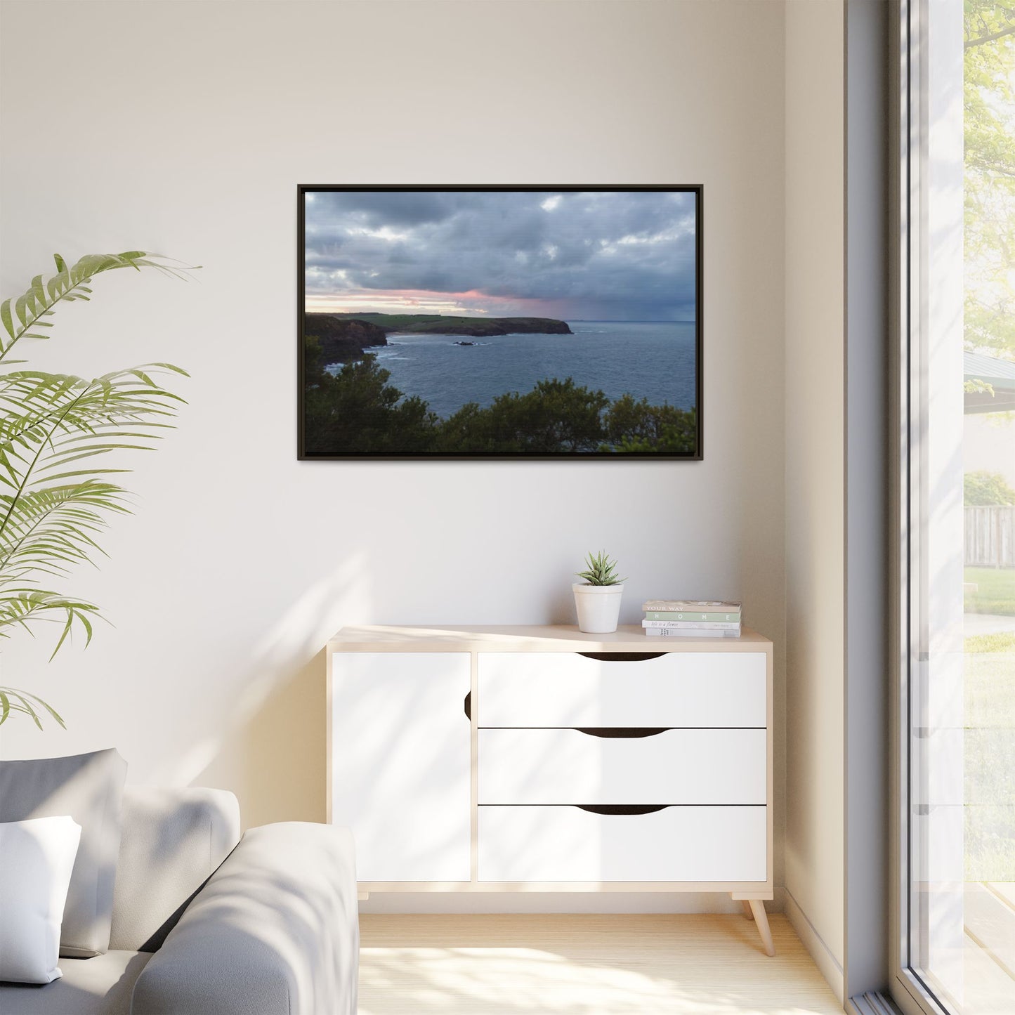 Bushrangers Bay Sunrise 6233: Winter Serenity and Coastal Beauty - Thick Matte Canvas Print, Framed