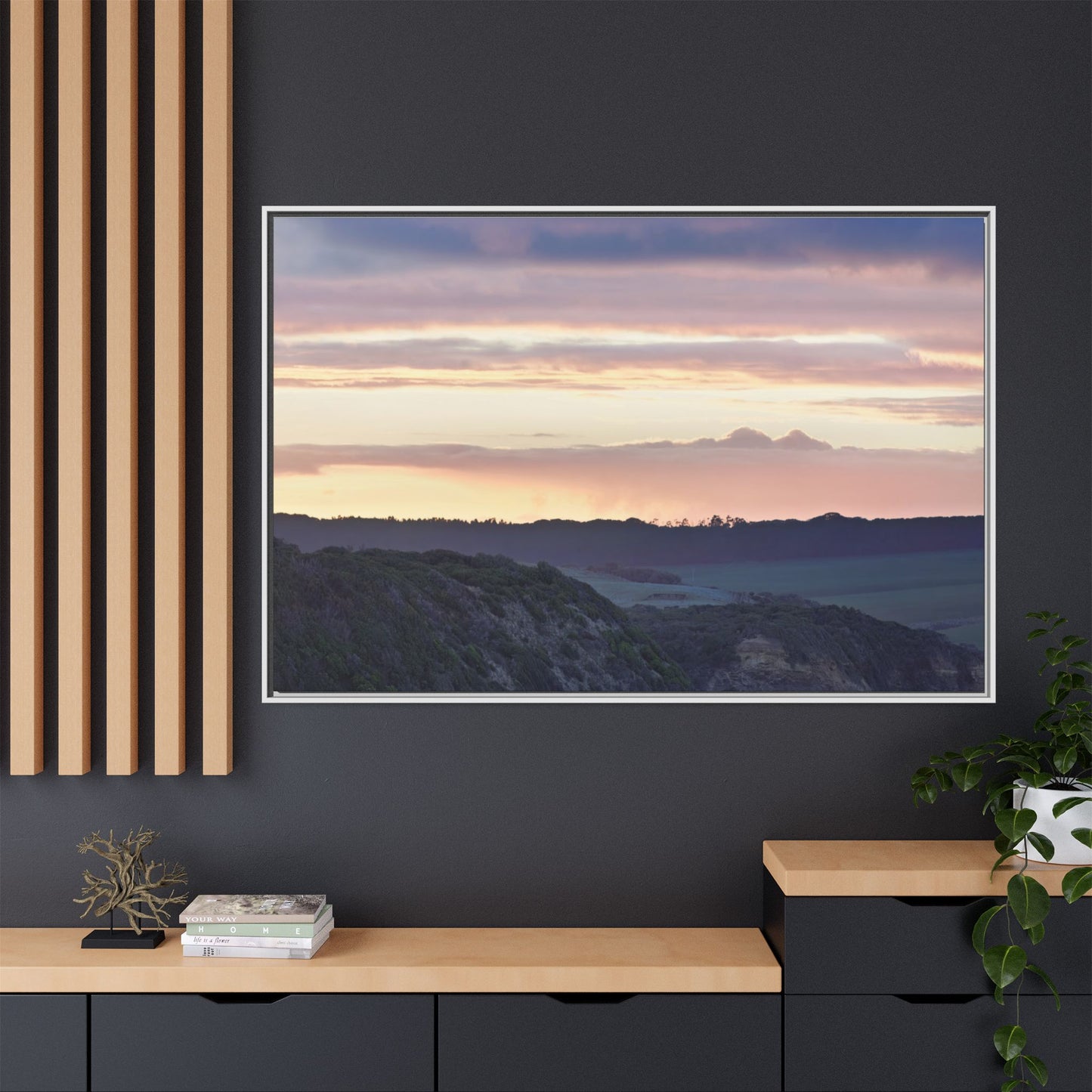 Winter Sunrise on the Mornington Peninsula 6239 - Thick Matte Canvas Print, Framed