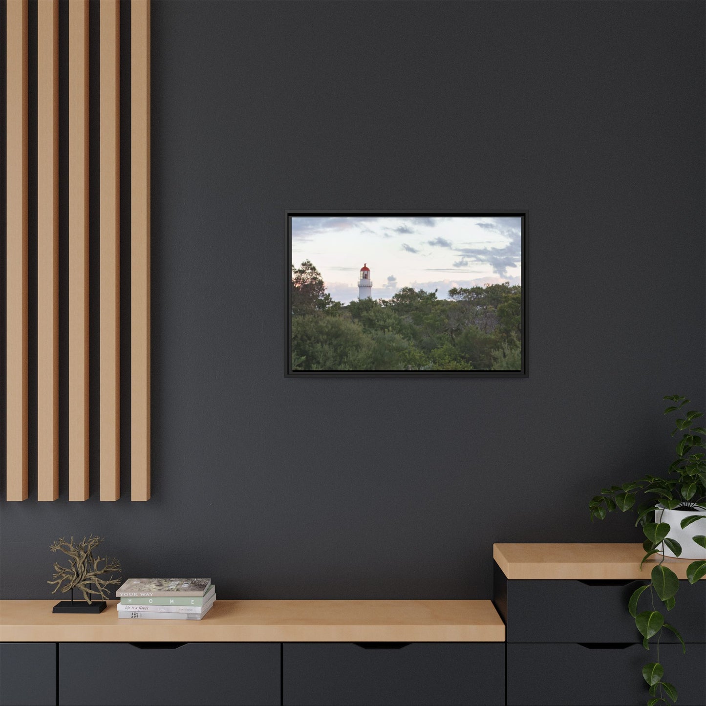 Cape Schank Lighthouse on a Winter Morning 6279 - Thick Matte Canvas Print, Framed