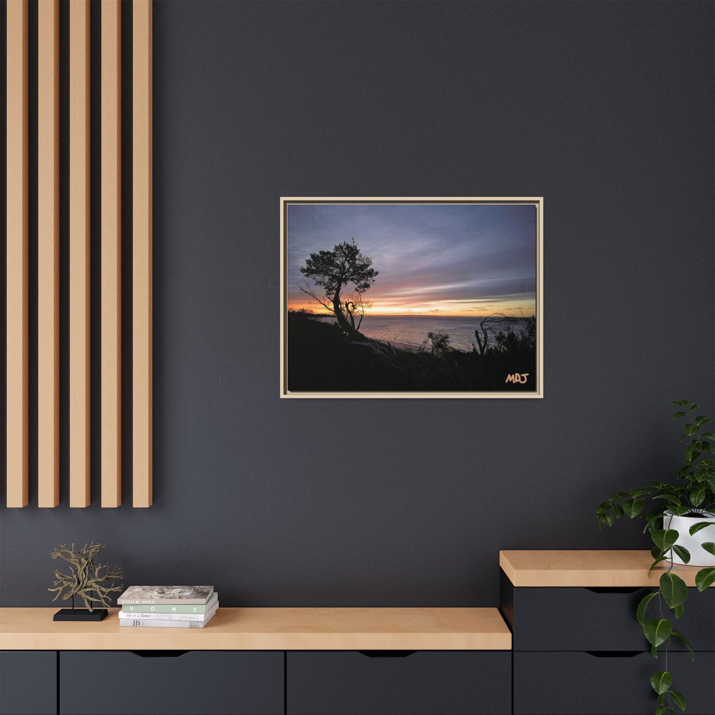 A Tranquil Evening: The Sunset Over Cowes | Framed Canvas
