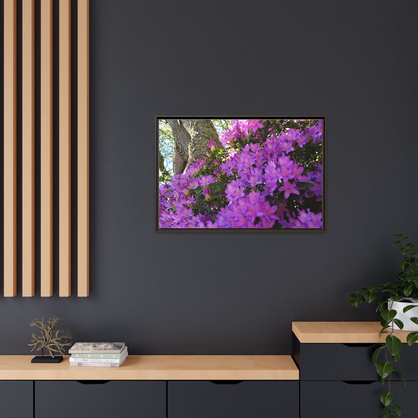 Azaleas in Bloom 3011 - Thick Matte Canvas Print, Framed