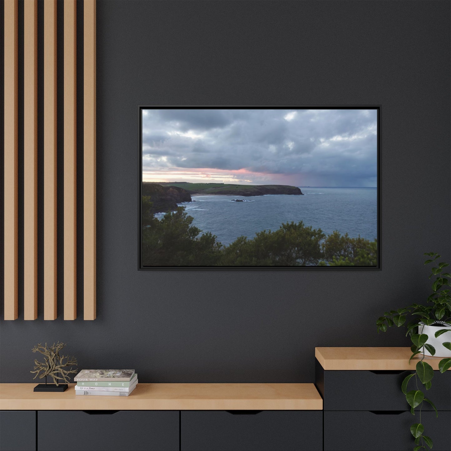 Bushrangers Bay Sunrise 6233: Winter Serenity and Coastal Beauty - Thick Matte Canvas Print, Framed