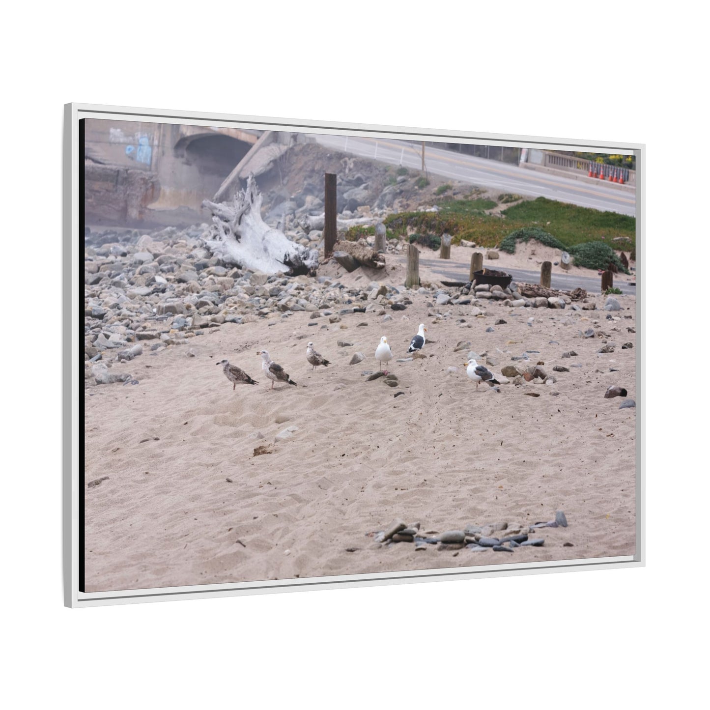 California Shoreline Escape 4275 - Thick Matte Canvas Print, Framed