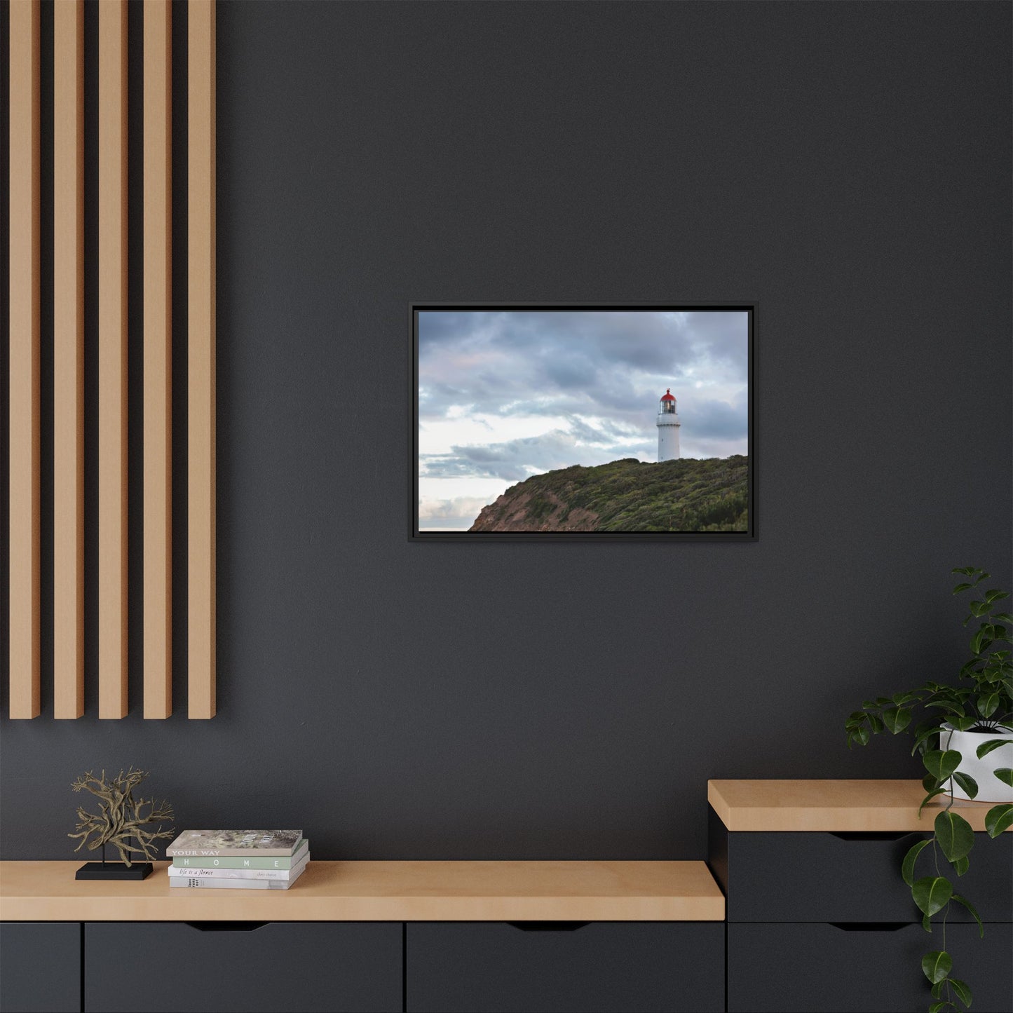 Cape Schank Lighthouse on a Winter Morning 6287 - Thick Matte Canvas Print, Framed