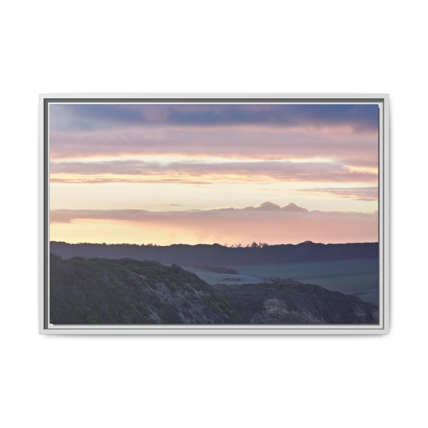 Winter Sunrise on the Mornington Peninsula 6239 - Thick Matte Canvas Print, Framed