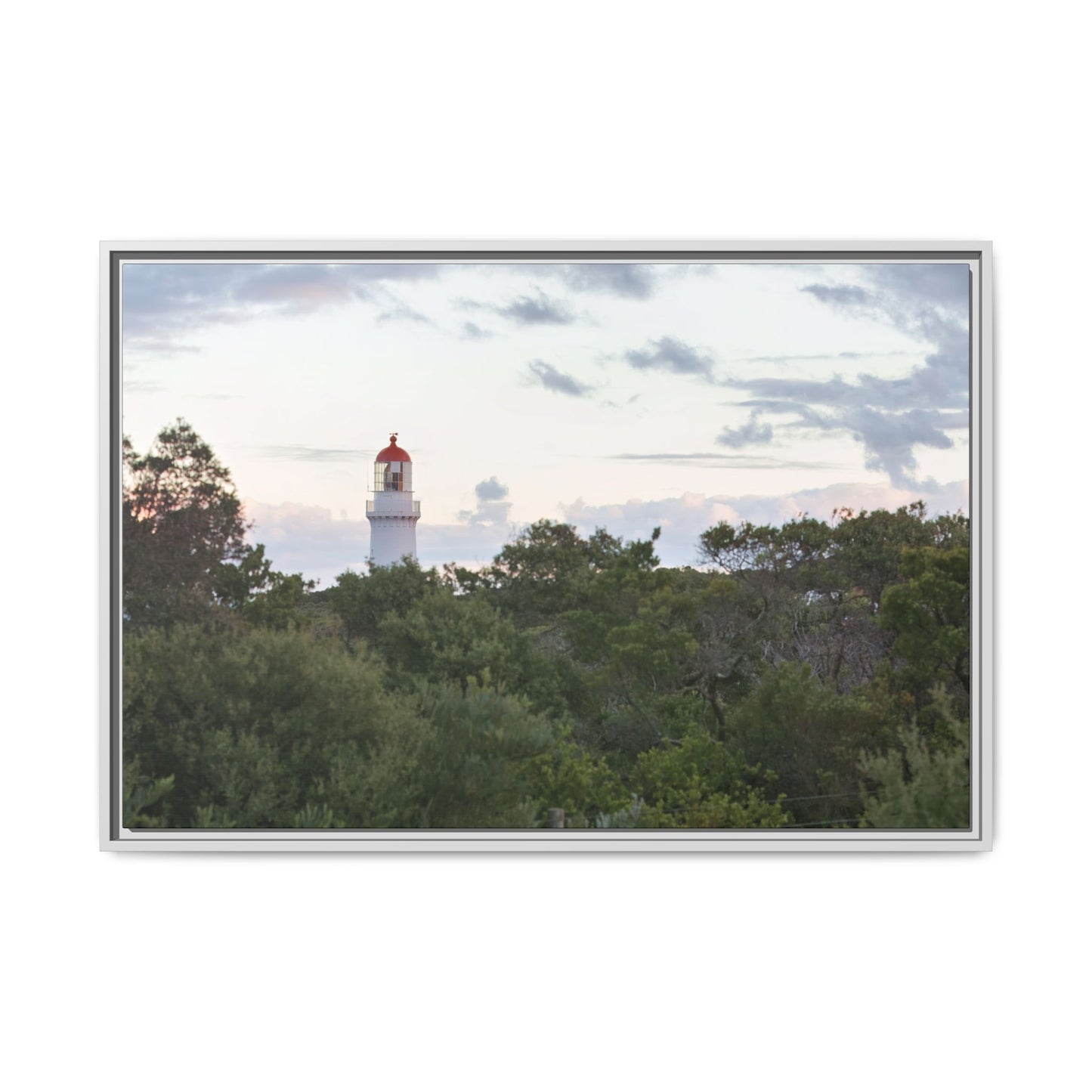 Cape Schank Lighthouse on a Winter Morning 6279 - Thick Matte Canvas Print, Framed