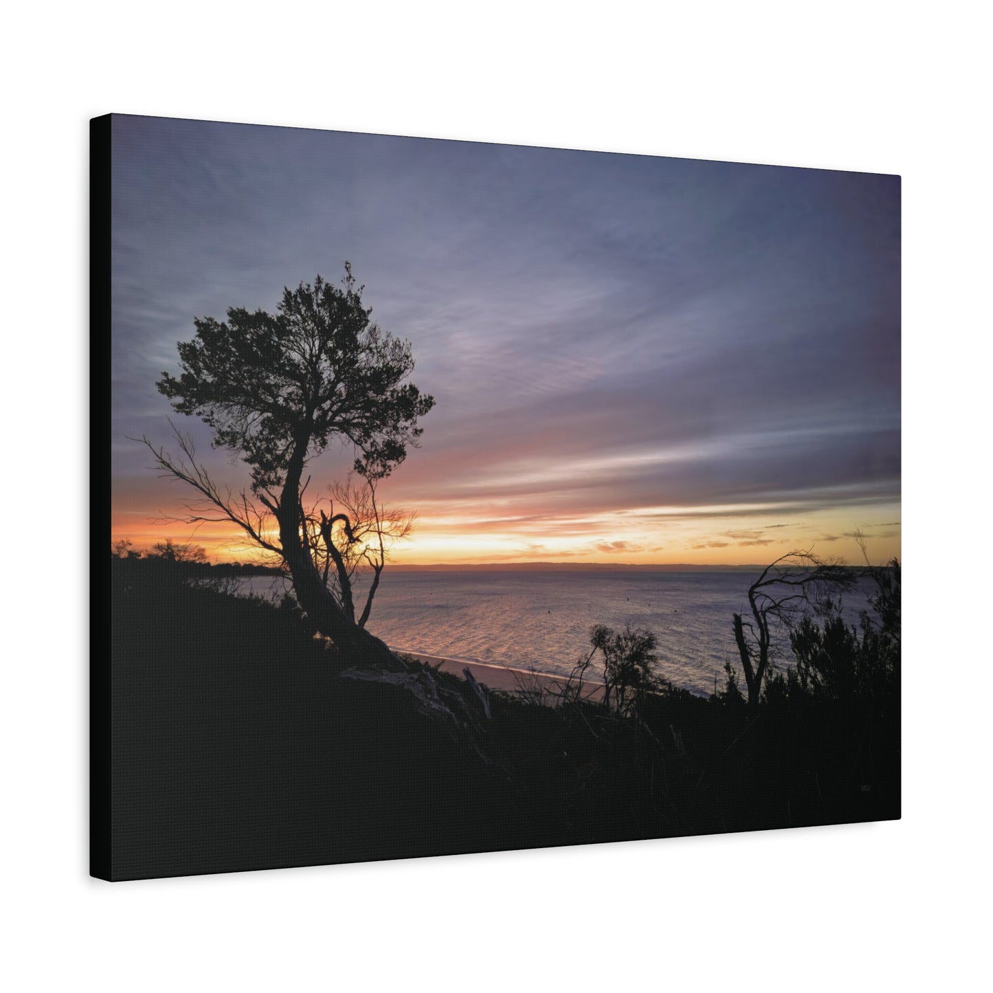 A Tranquil Evening: The Sunset Over Cowes - Thick Matte Canvas Print
