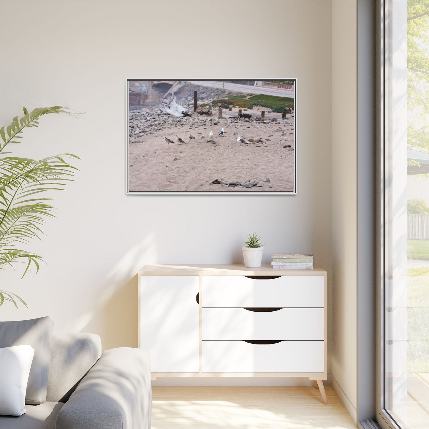 California Shoreline Escape 4275 - Thick Matte Canvas Print, Framed