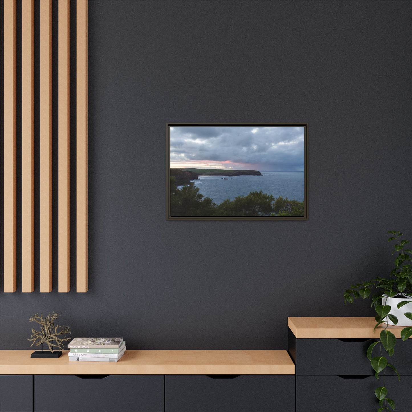 Bushrangers Bay Sunrise 6233: Winter Serenity and Coastal Beauty - Thick Matte Canvas Print, Framed