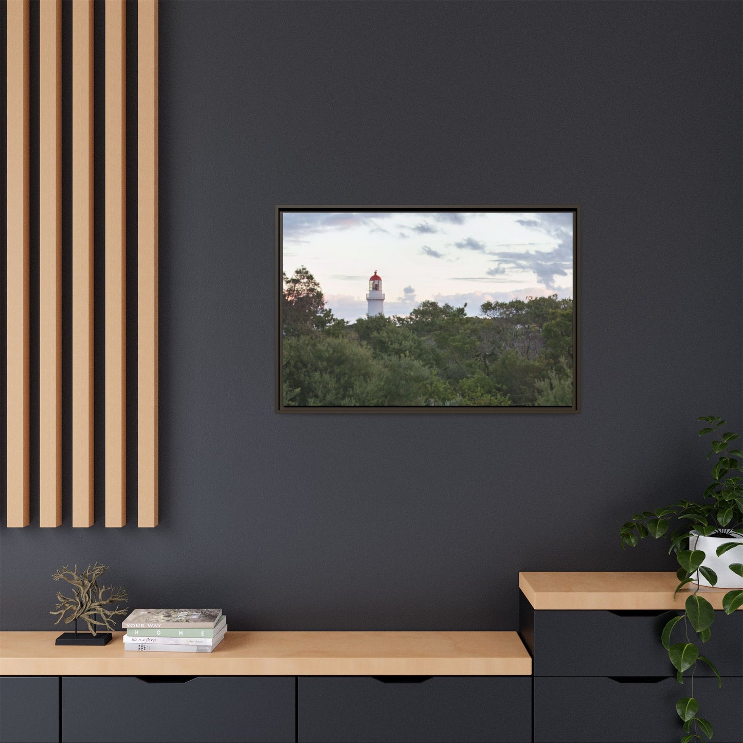 Cape Schank Lighthouse on a Winter Morning 6279 - Thick Matte Canvas Print, Framed