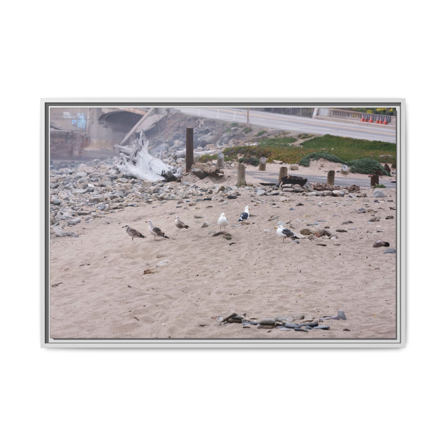 California Shoreline Escape 4275 - Thick Matte Canvas Print, Framed