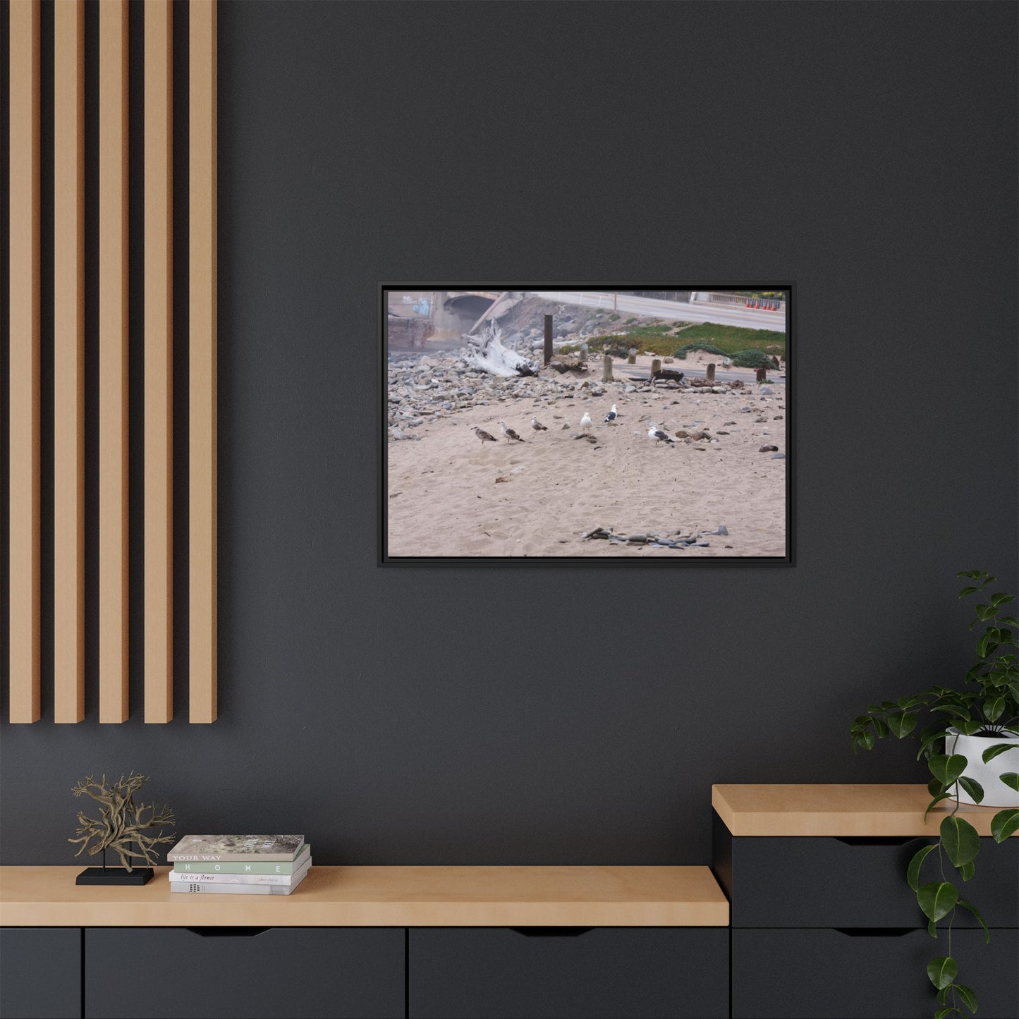 California Shoreline Escape 4275 - Thick Matte Canvas Print, Framed
