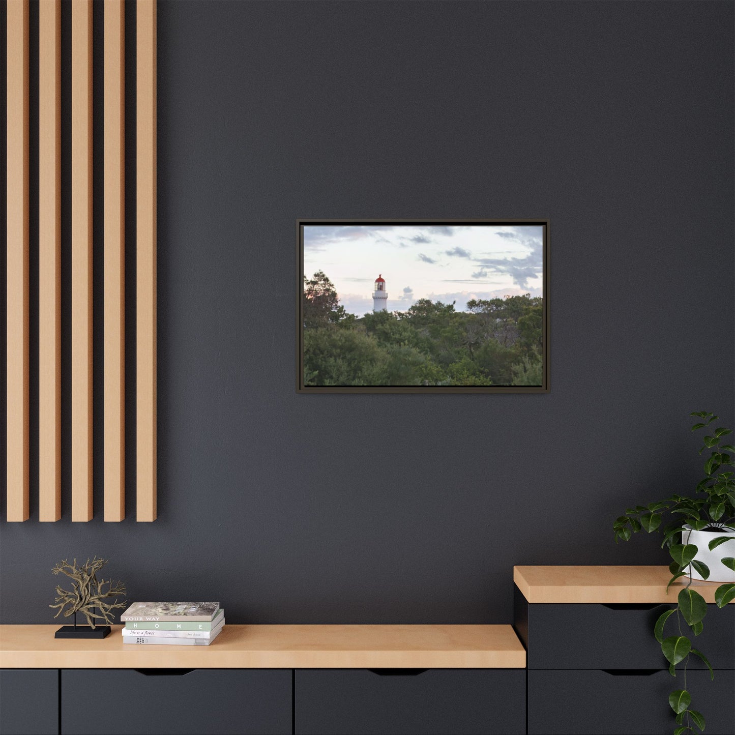 Cape Schank Lighthouse on a Winter Morning 6279 - Thick Matte Canvas Print, Framed