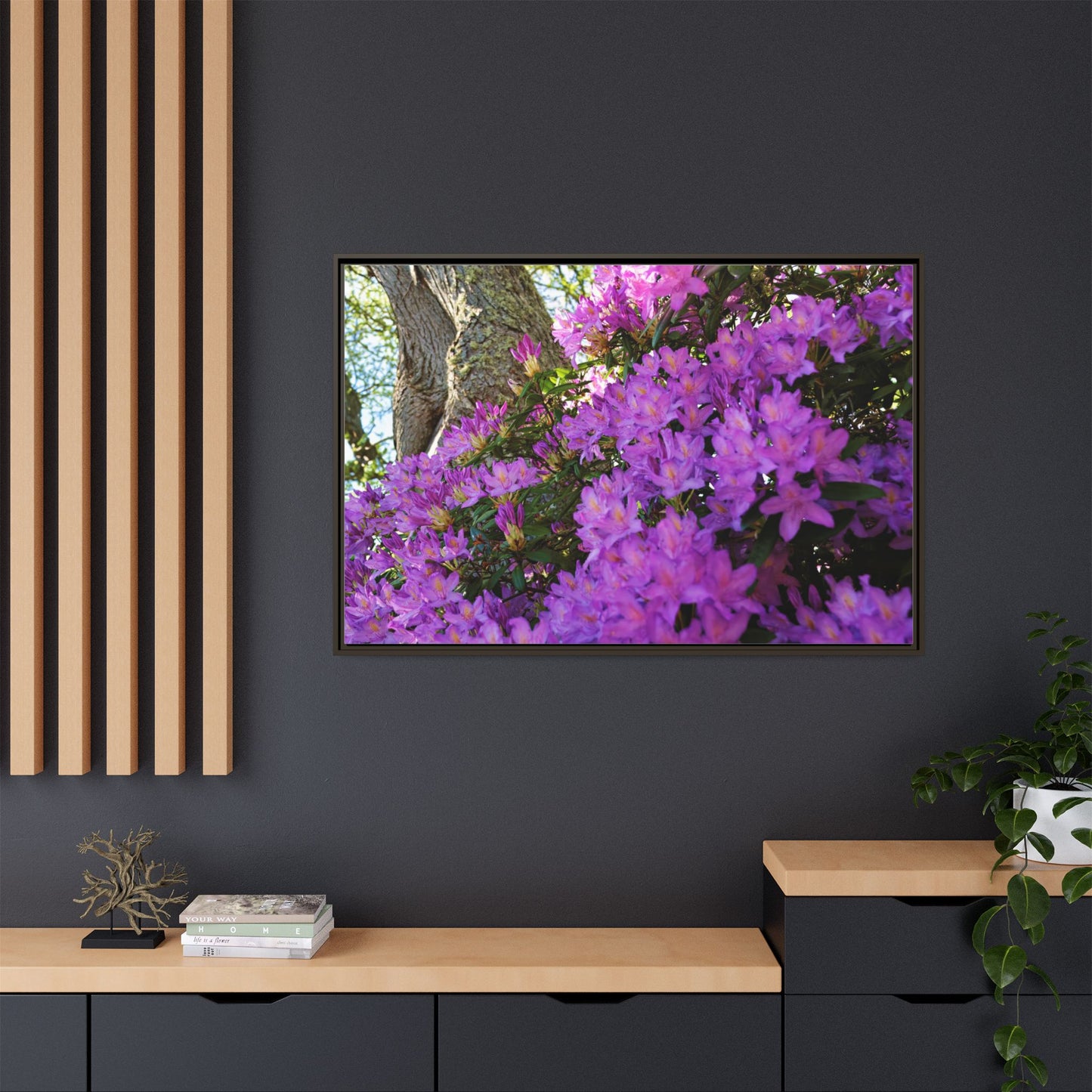 Azaleas in Bloom 3011 - Thick Matte Canvas Print, Framed