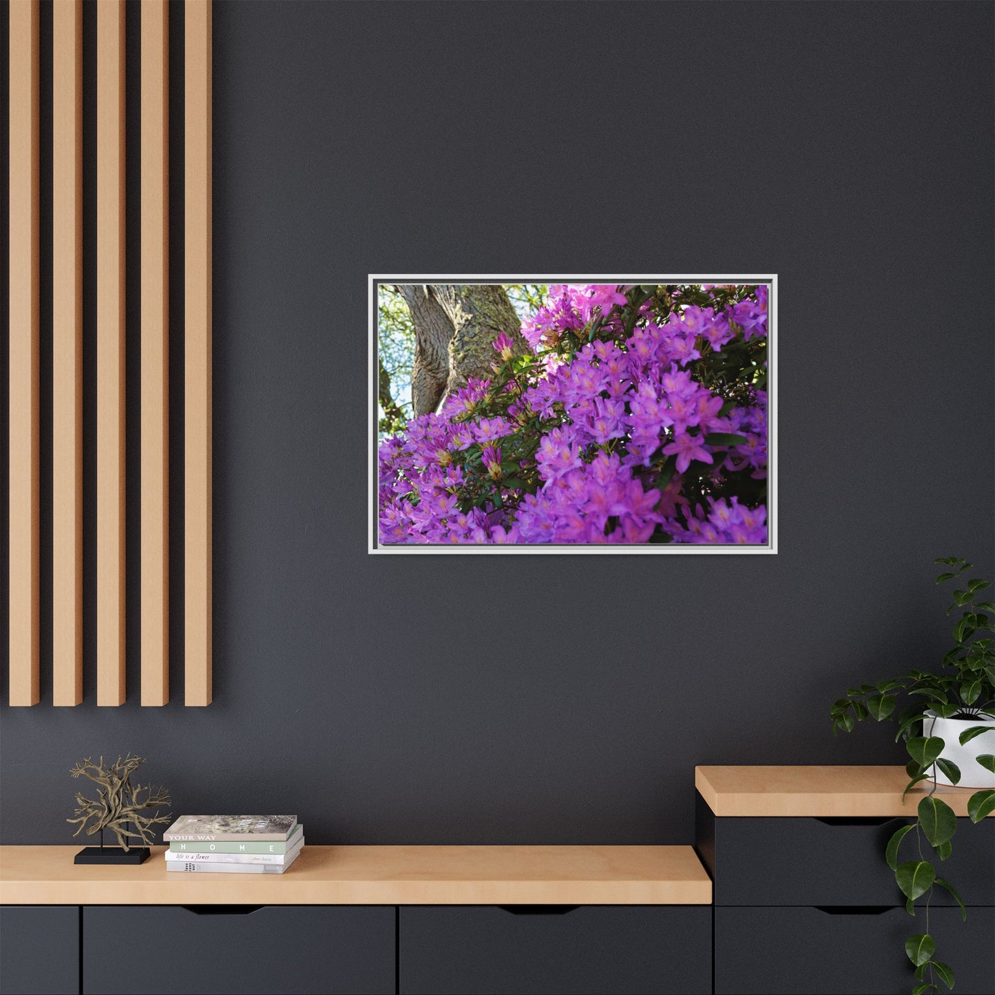 Azaleas in Bloom 3011 - Thick Matte Canvas Print, Framed