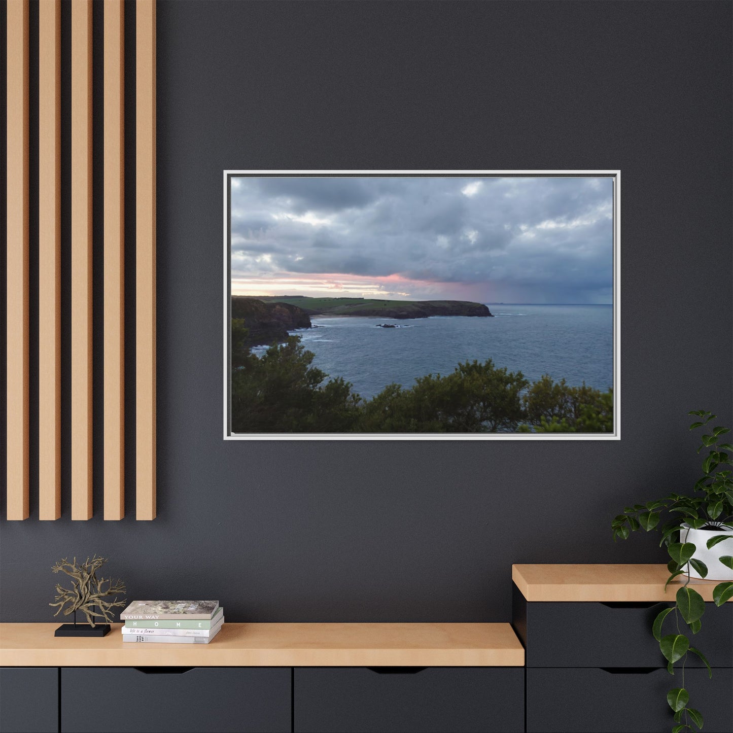 Bushrangers Bay Sunrise 6233: Winter Serenity and Coastal Beauty - Thick Matte Canvas Print, Framed